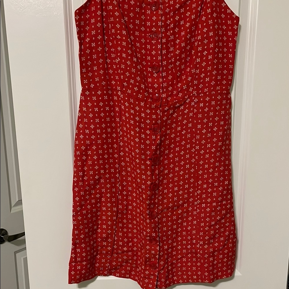 Volcom Red Polka Dot Sleeveless Dress